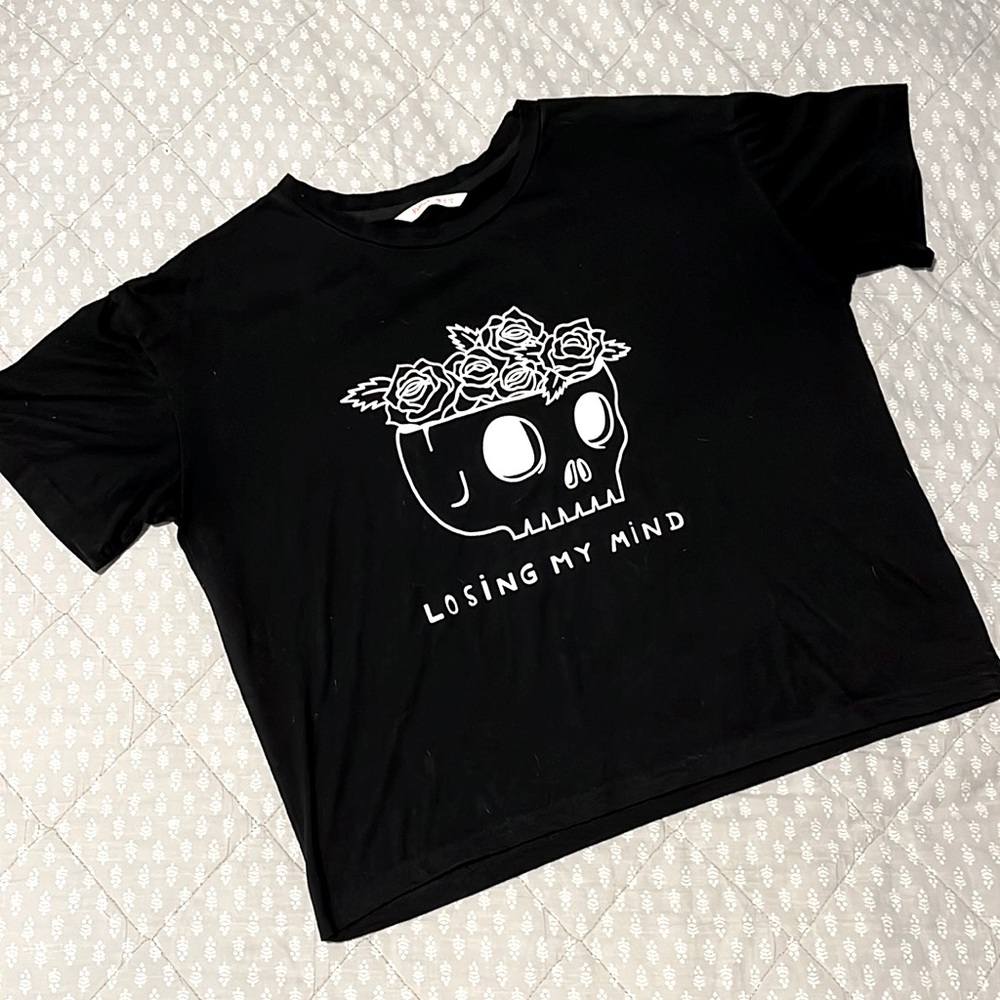 Trendy Graphic Cropped T-shirt